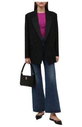 Женские кожаные сабо TOM FORD черного цвета по цене 56850 руб., арт. W2998T-LSP002 | Фото 2 Женские кожаные сабо TOM FORD черного цвета, арт. W2998T-LSP002 | Фото 2 (Материал внутренний: Натуральная кожа; Подошва: Плоская; Каблук высота: Низкий)
