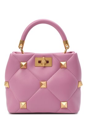 Женская сумка roman stud small VALENTINO розового цвета по цене 199500 руб., арт. WW0B0I97/BSF | Фото 1 Женская сумка roman stud small VALENTINO розового цвета, арт. WW0B0I97/BSF | Фото 1 (Материал: Натуральная кожа; Сумки-технические: Сумки top-handle, Сумки через плечо; Ремень/цепочка: На ремешке; Размер: small)