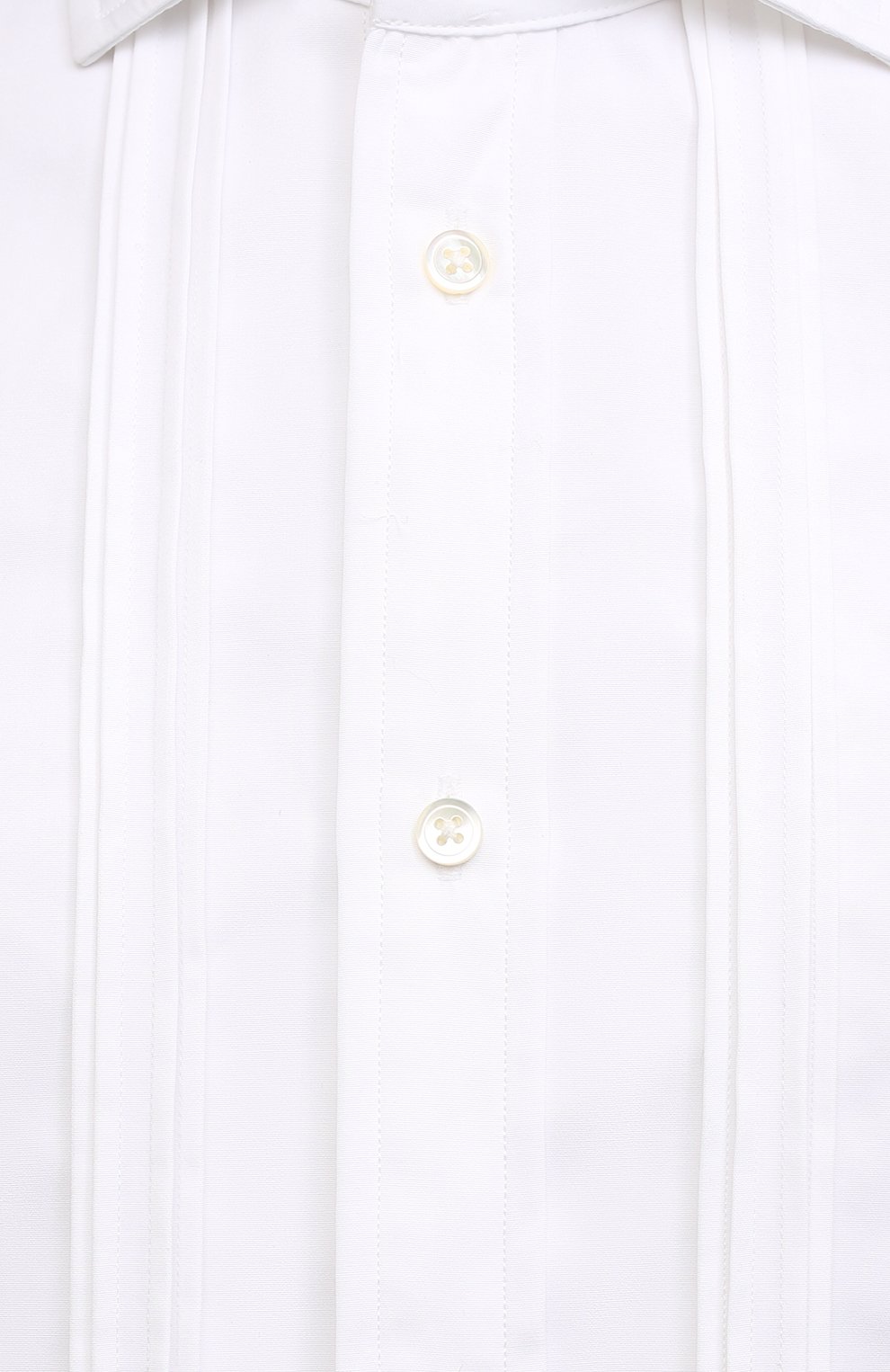 Женская хлопковая рубашка POLO RALPH LAUREN белого цвета, арт. 211815383 | Фото 5 (Рукава: Длинные; Женское Кросс-КТ: Рубашка-одежда; Длина (для топов): Удлиненные; Материал внешний: Хлопок; Стили: Классический)