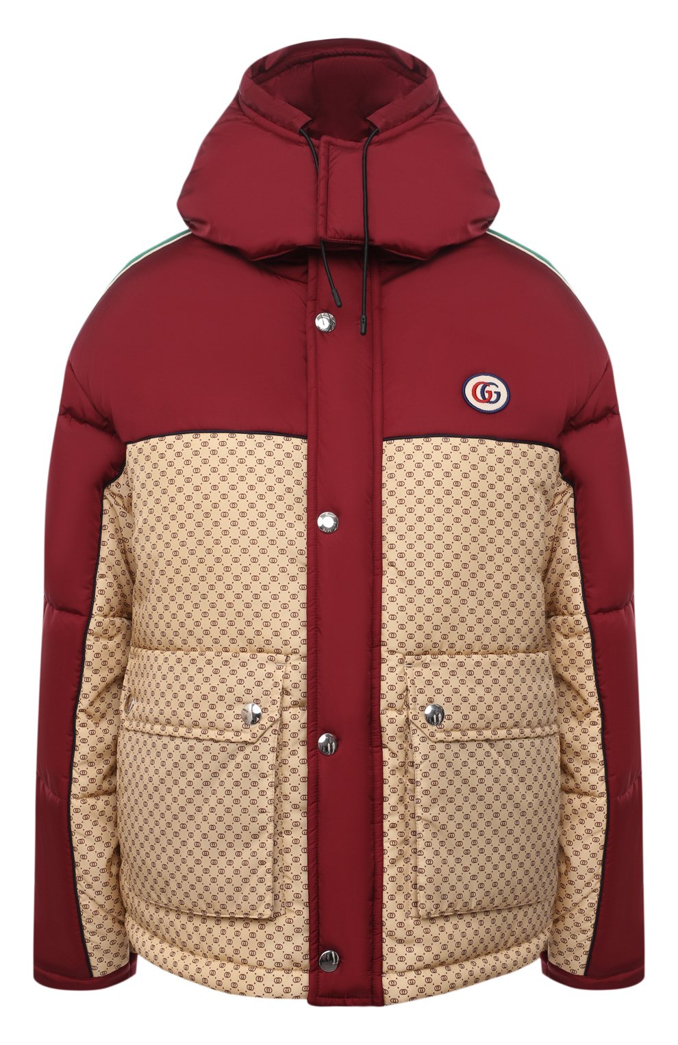 Женская утепленная куртка GUCCI красного цвета, арт. 663279/ZAHB8 | Фото 1 (Кросс-КТ: Куртка, Утепленный; Рукава: Длинные; Материал внешний: Синтетический материал; Стили: Спорт-шик; Материал подклада: Синтетический материал; Длина (верхняя одежда): Короткие)