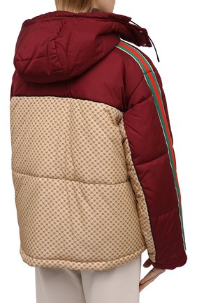 Женская утепленная куртка GUCCI красного цвета, арт. 663279/ZAHB8 | Фото 4 (Кросс-КТ: Куртка, Утепленный; Рукава: Длинные; Материал внешний: Синтетический материал; Стили: Спорт-шик; Материал подклада: Синтетический материал; Длина (верхняя одежда): Короткие)