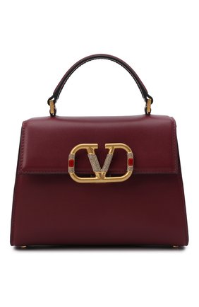 Женская сумка vsling small VALENTINO бордового цвета по цене 191500 руб., арт. WW0B0F53/WFD | Фото 1 Женская сумка vsling small VALENTINO бордового цвета, арт. WW0B0F53/WFD | Фото 1 (Материал: Натуральная кожа; Сумки-технические: Сумки top-handle, Сумки через плечо; Ремень/цепочка: На ремешке; Размер: small)