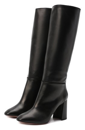 Женские кожаные сапоги portland 85 AQUAZZURA черного цвета по цене 86700 руб., арт. P0RMIDB0-CFS-000 | Фото 1 Женские кожаные сапоги portland 85 AQUAZZURA черного цвета, арт. P0RMIDB0-CFS-000 | Фото 1 (Высота голенища: Средние; Материал внутренний: Натуральная кожа; Подошва: Плоская; Каблук высота: Высокий; Каблук тип: Устойчивый; Материал внешний: Кожа; Материал утеплителя: Без утеплителя)