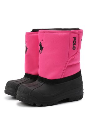 Детские утепленные ботинки POLO RALPH LAUREN розового цвета по цене 7360 руб., арт. 13-RF103152/27-29 | Фото 1 Детские утепленные ботинки POLO RALPH LAUREN розового цвета, арт. 13-RF103152/27-29 | Фото 1 (Материал внутренний: Текстиль; Материал внешний: Текстиль)