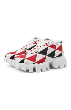 Женская ботинки PRADA разноцветного цвета по цене 79000 руб., арт. 1E863M-3LKR-F0X5N-050 | Фото 1 Женская ботинки PRADA разноцветного цвета, арт. 1E863M-3LKR-F0X5N-050 | Фото 1 (Материал внешний: Текстиль)