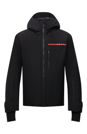 Мужская утепленная куртка PRADA черного цвета, арт. SGB267-1XV1-F0002-192 | Фото 1 (Материал внешний: Синтетический материал; Кросс-КТ: Куртка, другое; Стили: Спорт-шик; Длина (верхняя одежда): Короткие; Мужское Кросс-КТ: утепленные куртки)