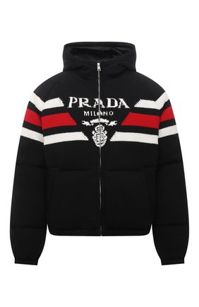 Мужская куртка из шерсти и кашемира PRADA черного цвета по цене 290000 руб., арт. SGC017-10PA-F0002-212 | Фото 1 Мужская куртка из шерсти и кашемира PRADA черного цвета, арт. SGC017-10PA-F0002-212 | Фото 1 (Материал внешний: Шерсть, Кашемир; Кросс-КТ: Куртка, другое; Мужское Кросс-КТ: пуховик-короткий, шерсть и кашемир; Стили: Спорт-шик; Длина (верхняя одежда): Короткие)