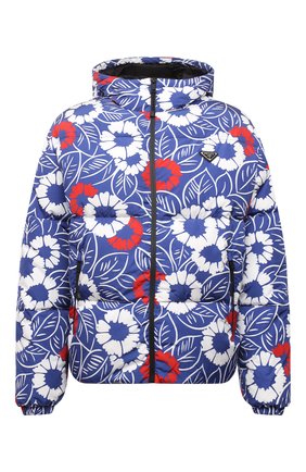 Мужская утепленная куртка PRADA синего цвета, арт. SGC025-10UU-F02UM-212 | Фото 1 (Материал внешний: Синтетический материал; Кросс-КТ: Куртка, другое; Стили: Спорт-шик; Длина (верхняя одежда): Короткие; Мужское Кросс-КТ: утепленные куртки)