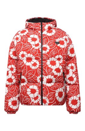 Мужская утепленная куртка PRADA красного цвета, арт. SGC025-10UU-F0976-212 | Фото 1 (Материал внешний: Синтетический материал; Кросс-КТ: Куртка, другое; Стили: Спорт-шик; Длина (верхняя одежда): Короткие; Мужское Кросс-КТ: утепленные куртки)