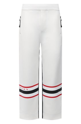 Мужские брюки PRADA белого цвета по цене 115000 руб., арт. SJP319-10QN-F0009-212 | Фото 1 Мужские брюки PRADA белого цвета, арт. SJP319-10QN-F0009-212 | Фото 1 (Материал внешний: Синтетический материал; Кросс-КТ: другое; Стили: Спорт-шик)