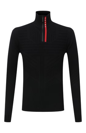 Мужской джемпер PRADA черного цвета по цене 89000 руб., арт. SML196-1ZOA-F0002-212 | Фото 1 Мужской джемпер PRADA черного цвета, арт. SML196-1ZOA-F0002-212 | Фото 1 (Материал внешний: Синтетический материал; Мужское Кросс-КТ: Джемперы; Вырез: Круглый; Стили: Спорт-шик; Принт: Без принта)