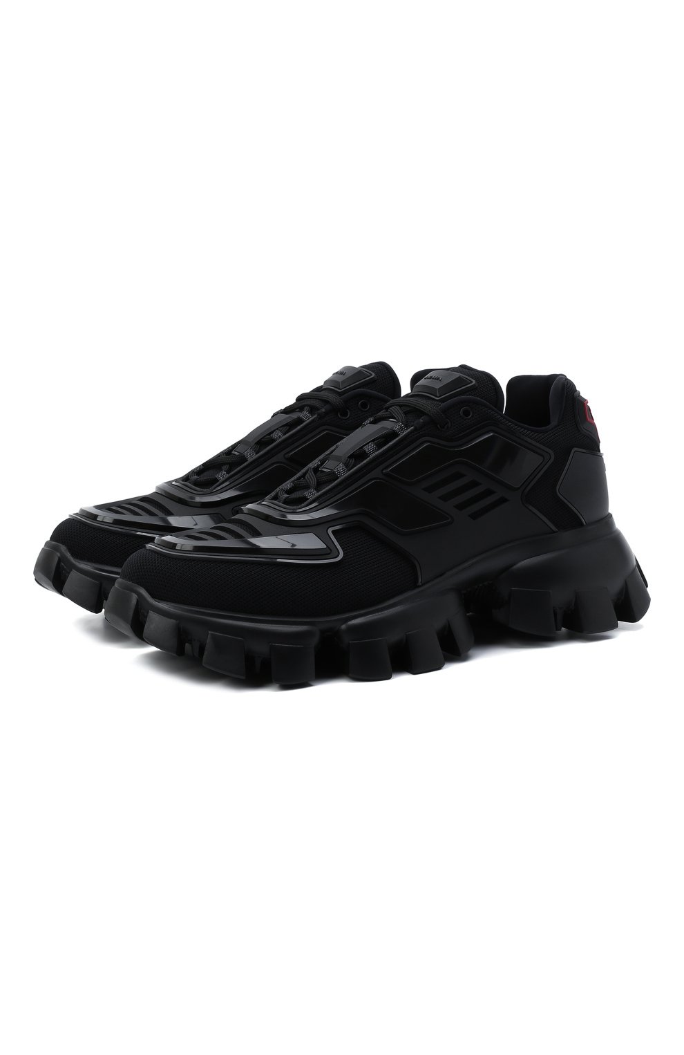 Мужские кроссовки cloudbust thunder PRADA черного цвета, арт. 2EG293-3KZU-F0002 | Фото 1 (Материал внешний: Текстиль; Стили: Классический; Материал утеплителя: Без утеплителя)