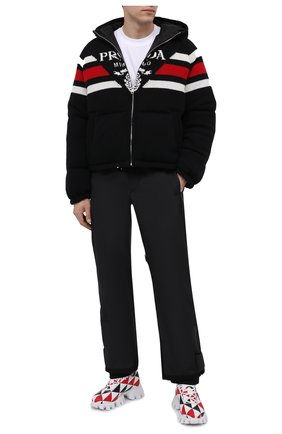 Мужские кроссовки PRADA LINEA ROSSA разноцветного цвета по цене 79000 руб., арт. 2EG404-3LKR-F0X5N | Фото 2 Мужские кроссовки PRADA LINEA ROSSA разноцветного цвета, арт. 2EG404-3LKR-F0X5N | Фото 2 (Материал внешний: Текстиль; Стили: Гранж)