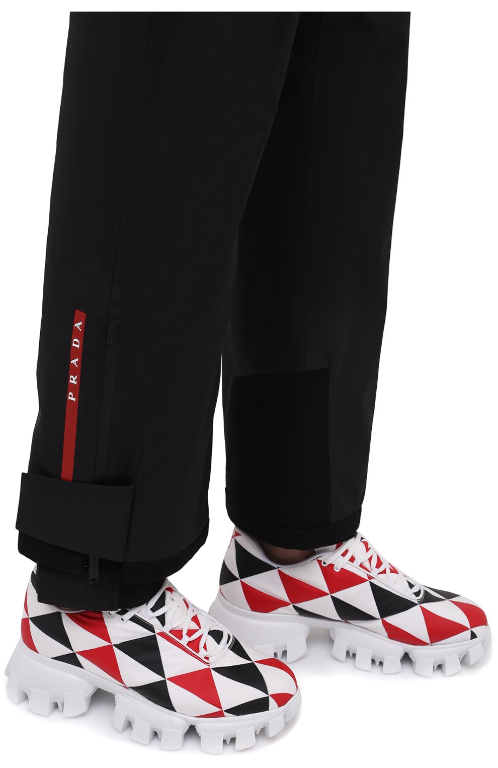 Мужские кроссовки PRADA разноцветного цвета, арт. 2EG404-3LKR-F0X5N | Фото 3 (Материал внешний: Текстиль; Стили: Классический; Материал утеплителя: Без утеплителя)