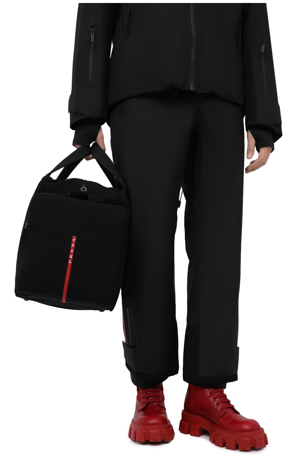 Мужская текстильная сумка PRADA черного цвета, арт. 2VC032-2DUG-F0002-OOO | Фото 2 (Материал: Текстиль)