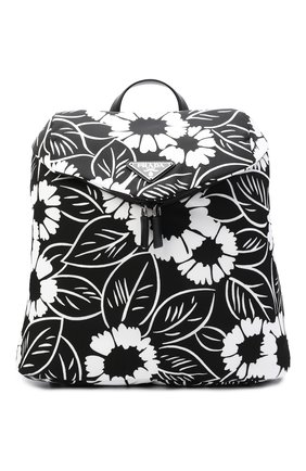 Мужской текстильный рюкзак PRADA черно-белого цвета по цене 190000 руб., арт. 2VZ095-2D1V-F0967-OOO | Фото 1
