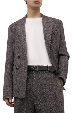 Мужской кожаный ремень BOTTEGA VENETA темно-зеленого цвета по цене 34400 руб., арт. 657154/VMAU3 | Фото 2 Мужской кожаный ремень BOTTEGA VENETA темно-зеленого цвета, арт. 657154/VMAU3 | Фото 2 (Случай: Повседневный)