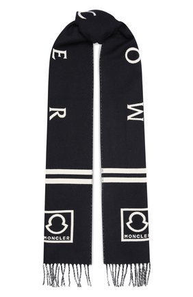 Мужской шерстяной шарф MONCLER темно-серого цвета по цене 26700 руб., арт. G2-091-3C000-14-0T995 | Фото 1 Мужской шерстяной шарф MONCLER темно-серого цвета, арт. G2-091-3C000-14-0T995 | Фото 1 (Материал: Шерсть, Текстиль; Кросс-КТ: шерсть)