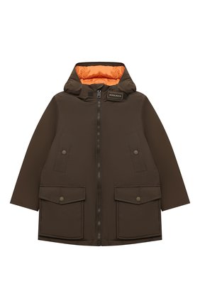 Детский пуховая куртка WOOLRICH хаки цвета по цене 35250 руб., арт. CFWK0U0189MR/UT0641 | Фото 1 Детский пуховая куртка WOOLRICH хаки цвета, арт. CFWK0U0189MR/UT0641 | Фото 1 (Рукава: Длинные; Материал внешний: Синтетический материал, Хлопок; Материал подклада: Синтетический материал; Материал утеплителя: Пух и перо)