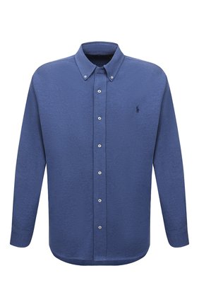 Мужская хлопковая рубашка POLO RALPH LAUREN синего цвета по цене 12250 руб., арт. 711654408/PRL BS | Фото 1 Мужская хлопковая рубашка POLO RALPH LAUREN синего цвета, арт. 711654408/PRL BS | Фото 1 (Материал внешний: Хлопок; Рукава: Длинные; Длина (для топов): Стандартные; Случай: Повседневный; Манжеты: На пуговицах; Воротник: Button down; Принт: Однотонные; Стили: Кэжуэл; Big sizes: Big Sizes)