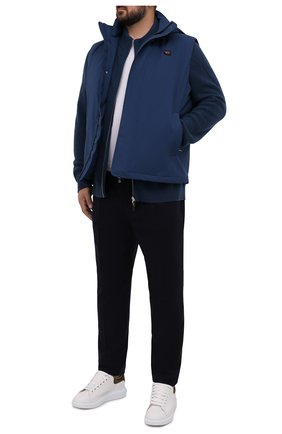 Мужской утепленный жилет PAUL&SHARK синего цвета, арт. 11312001/DF/3XL-6XL | Фото 2 (Материал подклада: Синтетический материал; Материал внешний: Синтетический материал; Кросс-КТ: Куртка; Стили: Кэжуэл; Длина (верхняя одежда): Короткие)
