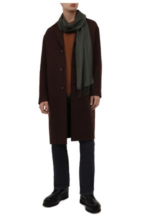 Мужской шелковый шарф PIACENZA CASHMERE 1733 зеленого цвета по цене 14050 руб., арт. 83681/12 | Фото 2 Мужской шелковый шарф PIACENZA CASHMERE 1733 зеленого цвета, арт. 83681/12 | Фото 2 (Материал: Текстиль, Шелк; Кросс-КТ: шелк)