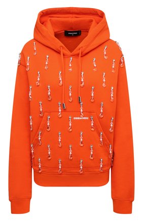 Женский хлопковое худи DSQUARED2 оранжевого цвета по цене 93950 руб., арт. S72GU0344/S25042 | Фото 1 Женский хлопковое худи DSQUARED2 оранжевого цвета, арт. S72GU0344/S25042 | Фото 1 (Рукава: Длинные; Длина (для топов): Стандартные; Материал внешний: Хлопок; Стили: Спорт-шик; Женское Кросс-КТ: Худи-одежда)