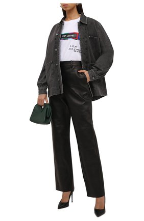 Женская хлопковая футболка DOLCE & GABBANA белого цвета по цене 52550 руб., арт. F8P13T/HU7H8 | Фото 2 Женская хлопковая футболка DOLCE & GABBANA белого цвета, арт. F8P13T/HU7H8 | Фото 2 (Длина (для топов): Стандартные; Рукава: 3/4; Материал внешний: Хлопок; Стили: Спорт-шик; Принт: С принтом; Женское Кросс-КТ: Футболка-одежда)