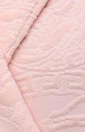 Женский хлопковый халат VERSACE светло-розового цвета, арт. ZACJ00008/ZC0SP132 | Фото 5 (Рукава: Длинные; Материал внешний: Хлопок; Длина Ж (юбки, платья, шорты): Миди)