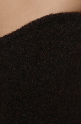 Женский топ-бюстье NANUSHKA коричневого цвета, арт. NW21FWTP01178 | Фото 5 (Материал внешний: Шерсть, Синтетический материал; Стили: Гламурный; Кросс-КТ: Трикотаж; Рукава: Без рукавов; Длина (для топов): Укороченные)