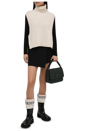 Женские кожаные сапоги fisherman JW ANDERSON черного цвета по цене 66500 руб., арт. ANW37028A/14098 | Фото 2 Женские кожаные сапоги fisherman JW ANDERSON черного цвета, арт. ANW37028A/14098 | Фото 2 (Высота голенища: Средние; Каблук высота: Низкий; Подошва: Платформа; Материал внутренний: Натуральная кожа; Каблук тип: Устойчивый; Материал внешний: Кожа)