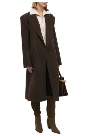 Женские замшевые сапоги matisse 70 AQUAZZURA хаки цвета по цене 86700 руб., арт. MSEMIDB0-SUE-SWE | Фото 2 Женские замшевые сапоги matisse 70 AQUAZZURA хаки цвета, арт. MSEMIDB0-SUE-SWE | Фото 2 (Материал внутренний: Натуральная кожа; Высота голенища: Средние; Каблук высота: Средний; Подошва: Плоская; Каблук тип: Устойчивый; Материал внешний: Замша, Кожа; Материал утеплителя: Без утеплителя)