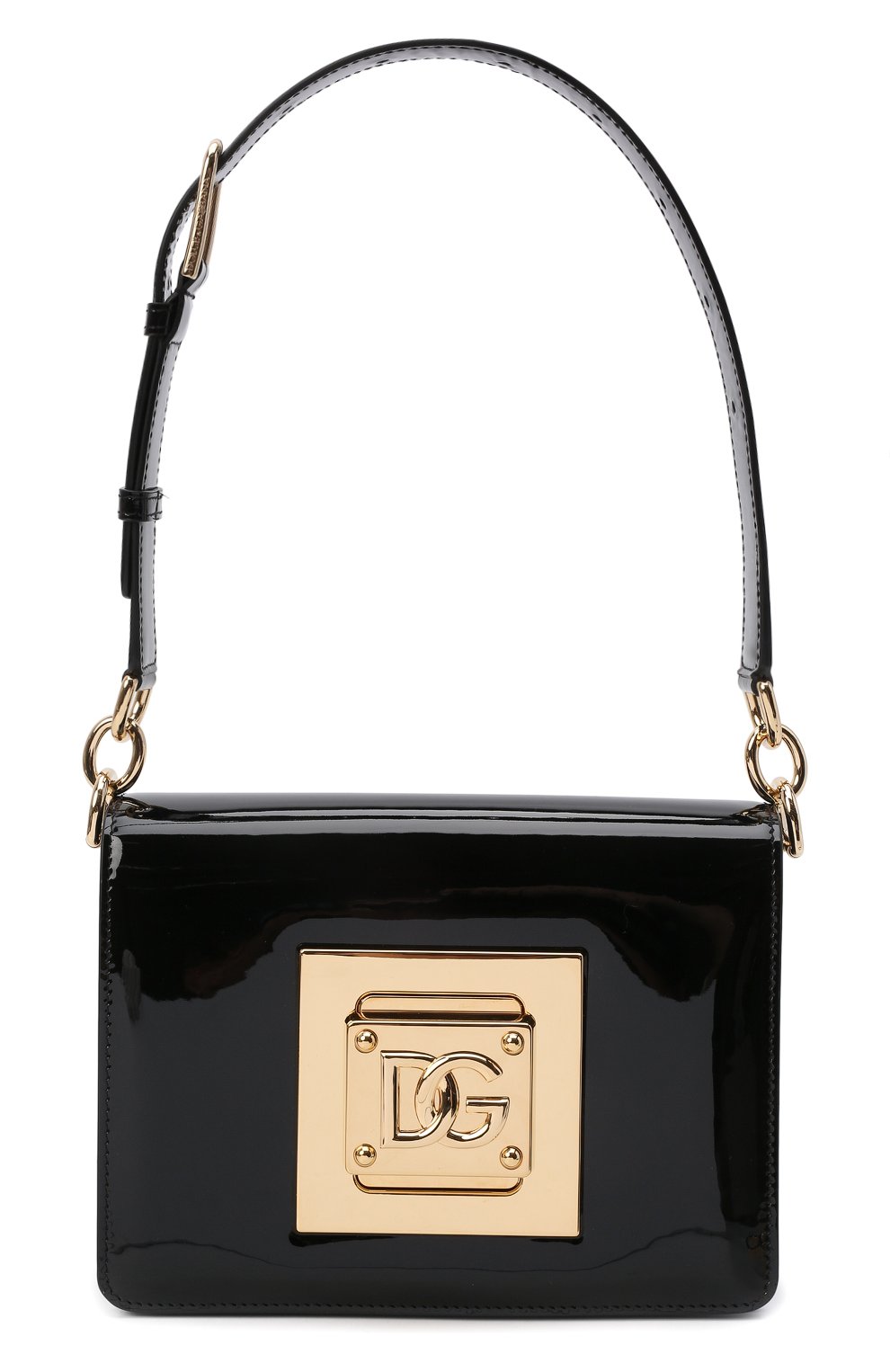 Женская сумка bella medium DOLCE & GABBANA черного цвета, арт. BB7072/AQ618 | Фото 1 (Сумки-технические: Сумки top-handle; Размер: medium; Материал: Натуральная кожа; Ремень/цепочка: На ремешке)