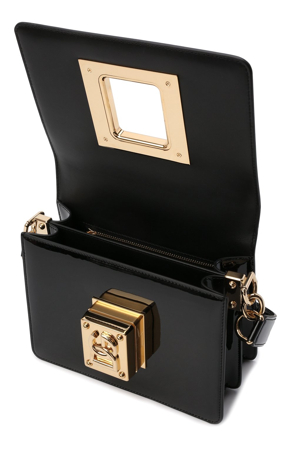 Женская сумка bella medium DOLCE & GABBANA черного цвета, арт. BB7072/AQ618 | Фото 5 (Сумки-технические: Сумки top-handle; Размер: medium; Материал: Натуральная кожа; Ремень/цепочка: На ремешке)