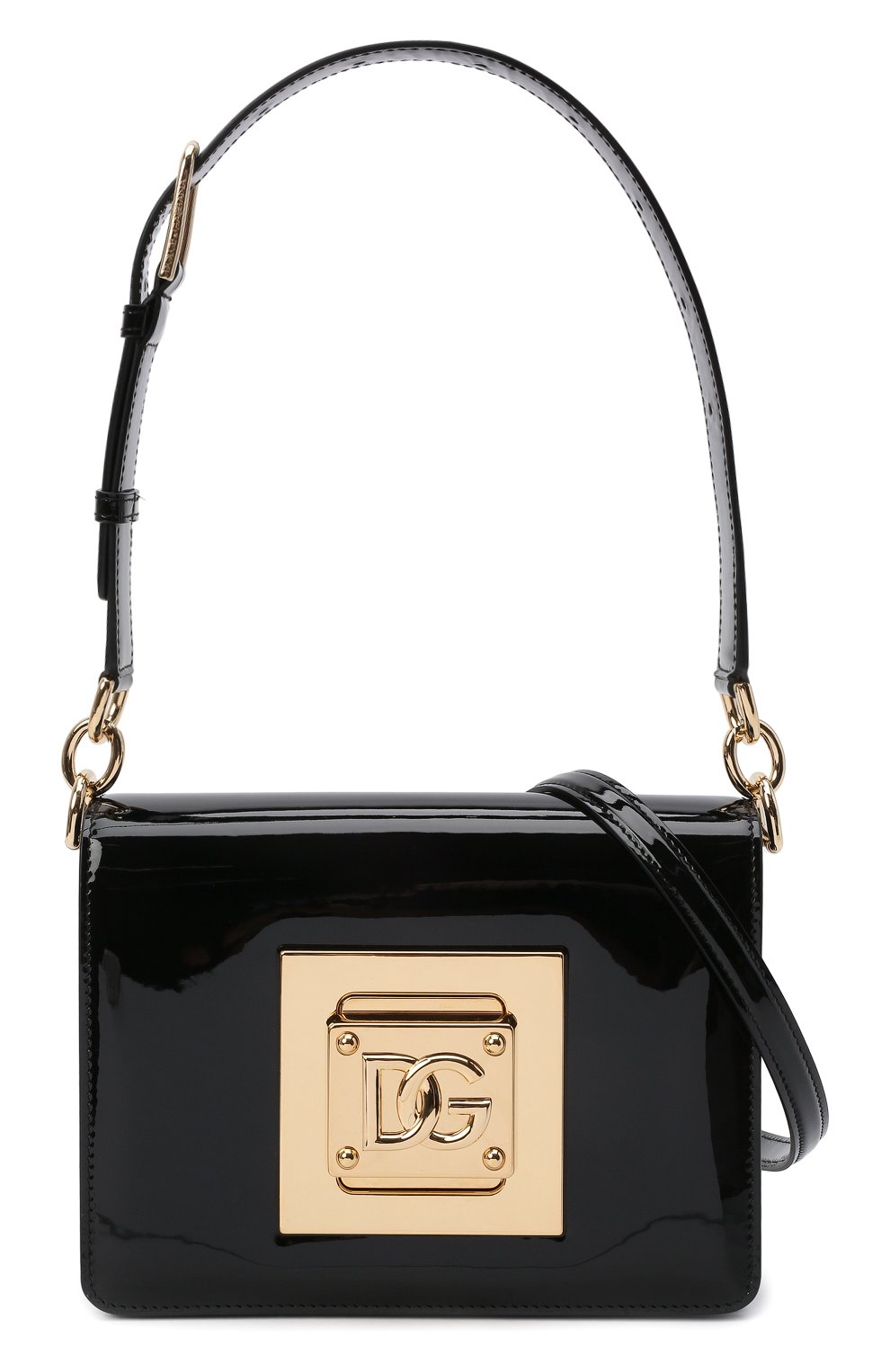 Женская сумка bella medium DOLCE & GABBANA черного цвета, арт. BB7072/AQ618 | Фото 7 (Сумки-технические: Сумки top-handle; Размер: medium; Материал: Натуральная кожа; Ремень/цепочка: На ремешке)