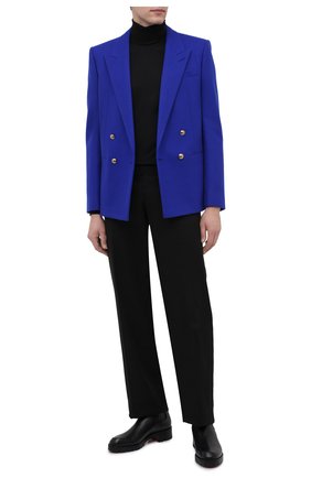 Мужской шерстяной пиджак SAINT LAURENT синего цвета по цене 209500 руб., арт. 662469/Y1D08 | Фото 2 Мужской шерстяной пиджак SAINT LAURENT синего цвета, арт. 662469/Y1D08 | Фото 2 (Материал подклада: Шелк; Длина (для топов): Стандартные; Рукава: Длинные; Материал внешний: Шерсть; 1-2-бортные: Двубортные; Случай: Вечерний; Пиджаки М: Прямой; Стили: Классический; Одежда: Одежда)