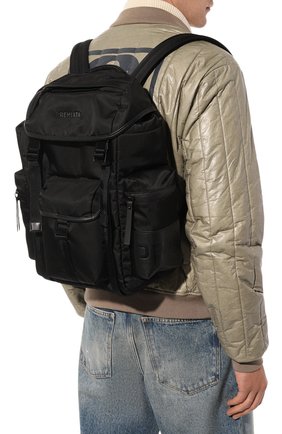 Мужской текстильный рюкзак PREMIATA черного цвета, арт. B00KER/VAR2103 | Фото 2 (Материал: Текстиль; Размер: large; Стили: Кэжуэл)