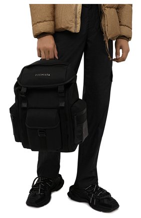 Мужской текстильный рюкзак PREMIATA черного цвета, арт. B00KER/VAR2105 | Фото 2 (Материал: Текстиль; Размер: large; Стили: Кэжуэл)