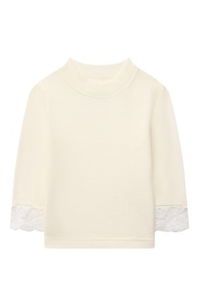 Детский комплект из лонгслива и леггинс WOOL&COTTON бежевого цвета по цене 7520 руб., арт. BRUFPK-K | Фото 2 Детский комплект из лонгслива и леггинс WOOL&COTTON бежевого цвета, арт. BRUFPK-K | Фото 2 (Материал внешний: Шерсть; Рукава: Длинные)