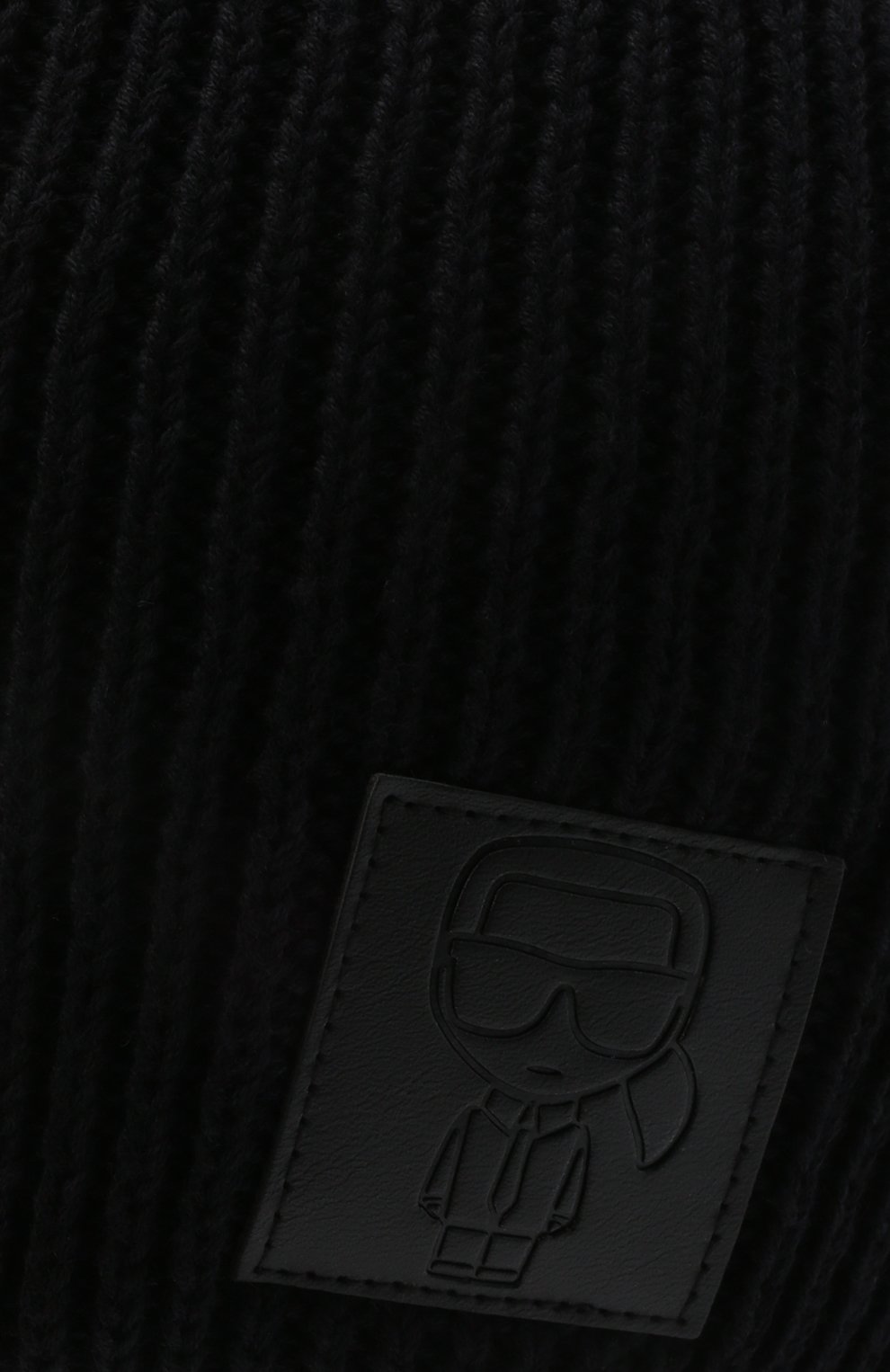 Детского хлопковая шапка KARL LAGERFELD KIDS черного цвета, арт. Z21022 | Фото 3 (Материал: Текстиль, Хлопок)