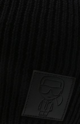 Детского хлопковая шапка KARL LAGERFELD KIDS черного цвета по цене 6000 руб., арт. Z21022 | Фото 3 Детского хлопковая шапка KARL LAGERFELD KIDS черного цвета, арт. Z21022 | Фото 3 (Материал: Текстиль, Хлопок)
