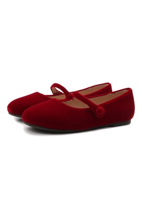 Детские балетки AGE OF INNOCENCE красного цвета по цене 8710 руб., арт. 000153/ELIN VELVET/32-35 | Фото 1 Детские балетки AGE OF INNOCENCE красного цвета, арт. 000153/ELIN VELVET/32-35 | Фото 1 (Материал внешний: Текстиль; Материал внутренний: Натуральная кожа)