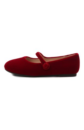 Детские балетки AGE OF INNOCENCE красного цвета по цене 8710 руб., арт. 000153/ELIN VELVET/32-35 | Фото 2 Детские балетки AGE OF INNOCENCE красного цвета, арт. 000153/ELIN VELVET/32-35 | Фото 2 (Материал внешний: Текстиль; Материал внутренний: Натуральная кожа)