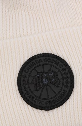 Детского шерстяная шапка CANADA GOOSE белого цвета, арт. 6936YR | Фото 3 (Материал: Текстиль, Шерсть)