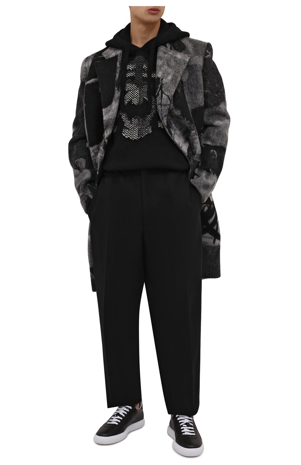Мужские шерстяные брюки ZEGNA COUTURE черного цвета, арт. 287005/630SNX | Фото 2 (Материал внешний: Шерсть; Длина (брюки, джинсы): Стандартные; Случай: Повседневный; Стили: Минимализм, Кэжуэл)