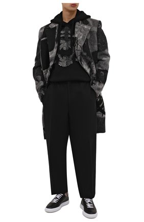 Мужские шерстяные брюки ZEGNA COUTURE черного цвета, арт. 287005/630SNX | Фото 2 (Материал внешний: Шерсть; Длина (брюки, джинсы): Стандартные; Случай: Повседневный; Стили: Кэжуэл, Минимализм)