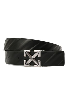 Мужской кожаный ремень OFF-WHITE черного цвета по цене 41850 руб., арт. 0MRB062F21LEA001 | Фото 1 Мужской кожаный ремень OFF-WHITE черного цвета, арт. 0MRB062F21LEA001 | Фото 1 (Случай: Повседневный)