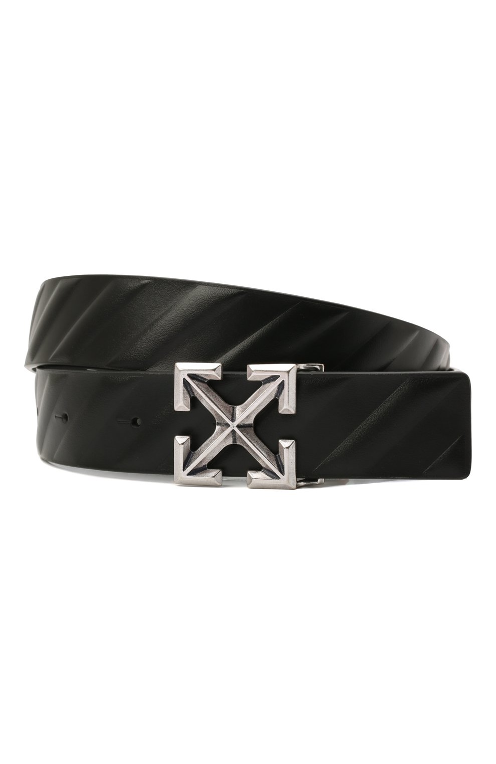 Мужской кожаный ремень OFF-WHITE черного цвета, арт. 0MRB062F21LEA001 | Фото 1 (Аксессуары: Аксессуары; Случай: Повседневный)