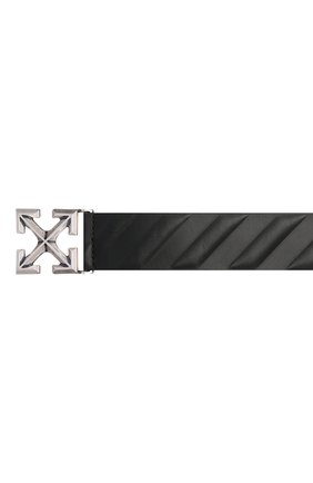 Мужской кожаный ремень OFF-WHITE черного цвета по цене 41850 руб., арт. 0MRB062F21LEA001 | Фото 4 Мужской кожаный ремень OFF-WHITE черного цвета, арт. 0MRB062F21LEA001 | Фото 4 (Аксессуары: Аксессуары; Случай: Повседневный)