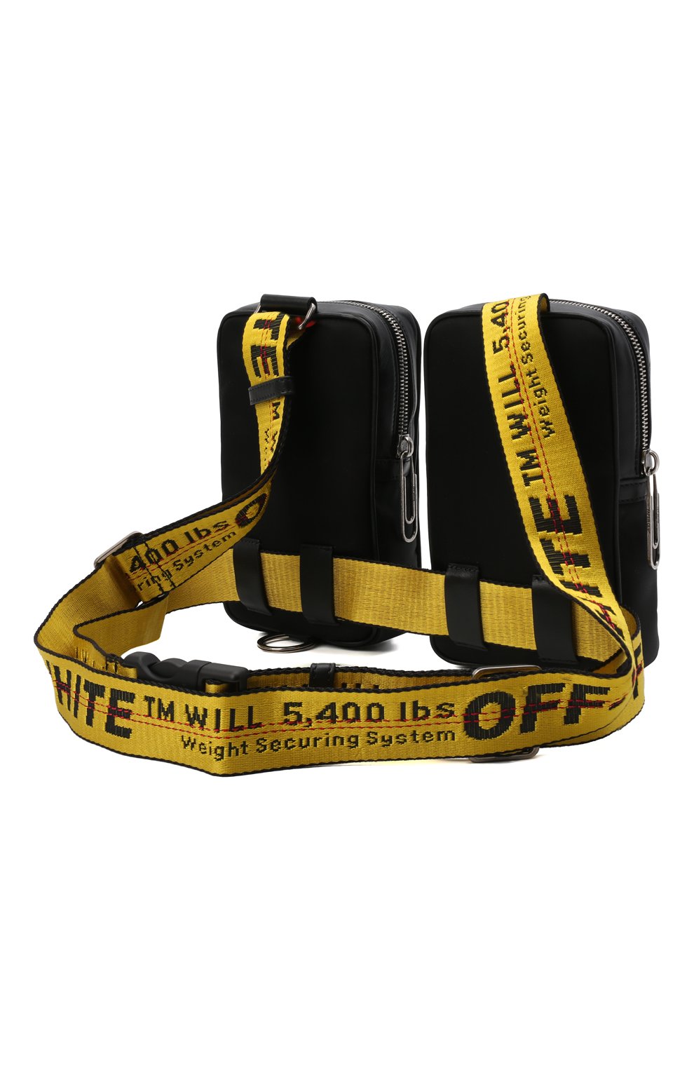 Мужская текстильная поясная сумка OFF-WHITE черного цвета по цене 77850 руб., арт. 0MNQ024F21FAB001 | Фото 4 Мужская текстильная поясная сумка OFF-WHITE черного цвета, арт. 0MNQ024F21FAB001 | Фото 4 (Размер: mini; Ремень/цепочка: На ремешке; Материал: Текстиль)